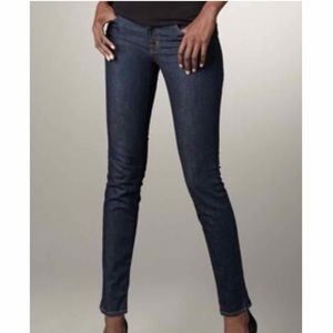 Rare J Brand Size 31 Low Rise Skinny ‘910’ Jean in Pure Dark Denim 10” Leg